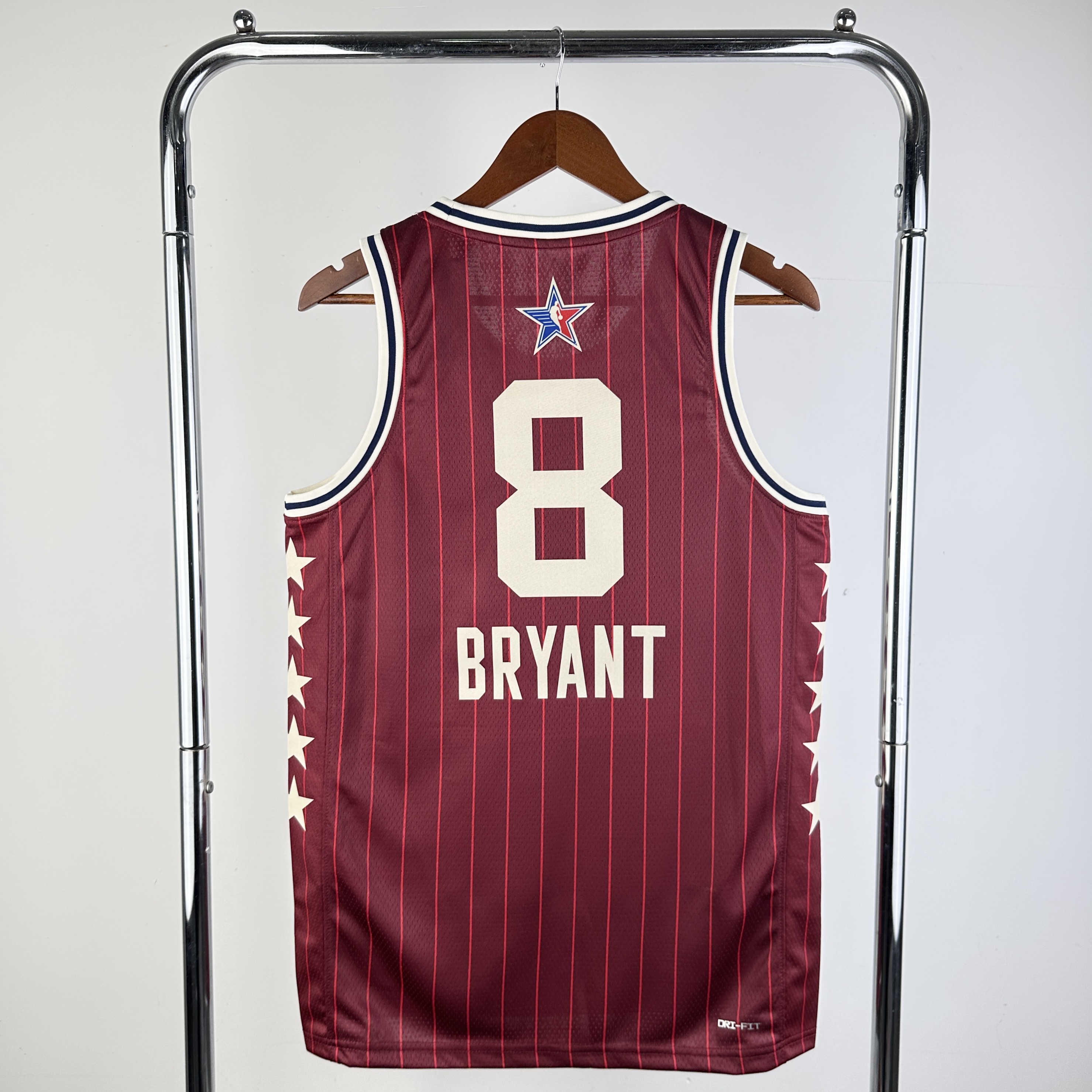 Men Los Angeles Lakers #8 Bryant Red Stripe All Star Jordan style 2024 NBA Jersey->minnesota timberwolves->NBA Jersey
